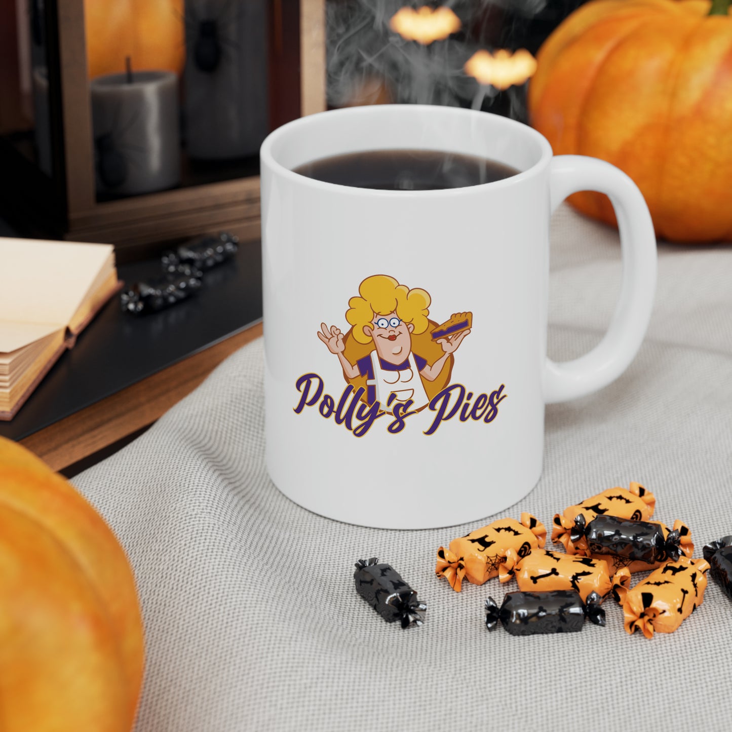 Polly's Pies Ceramic Mug, 11oz