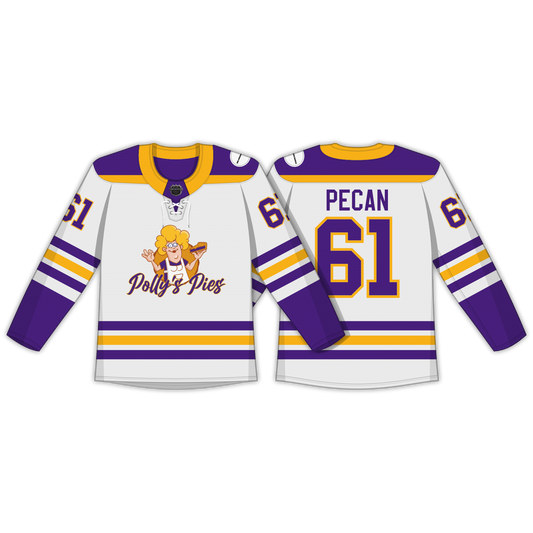 Polly's Pies Hockey Jersey - 61 Pecan - Tyler (4-6 weeks)
